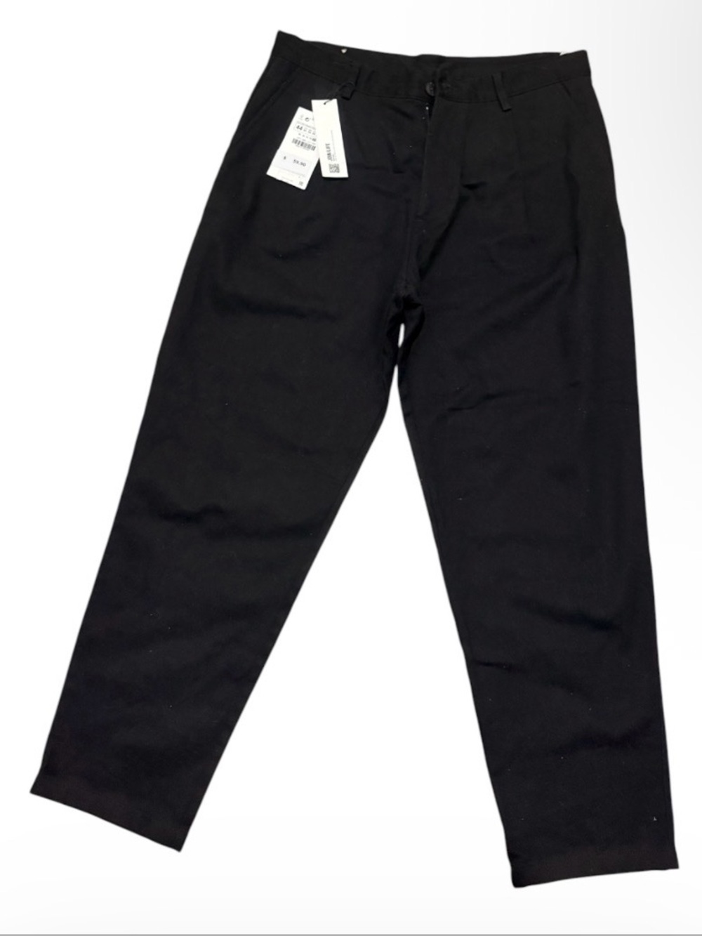 Zara  Black Chinos - Straight Fit  Size EU 44 /34 US NWT